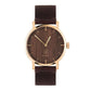 Elegante Uhr "Aurum" mit Holzzifferblatt