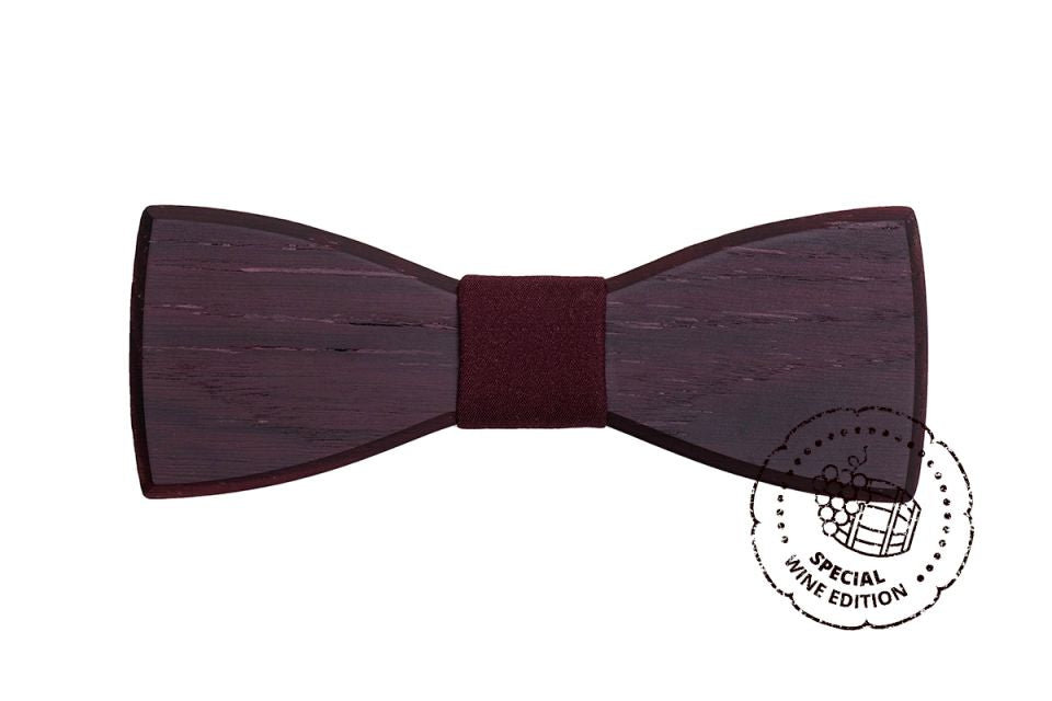 Hochwertige Holzfliege "Red Wine" auch Weinfässern